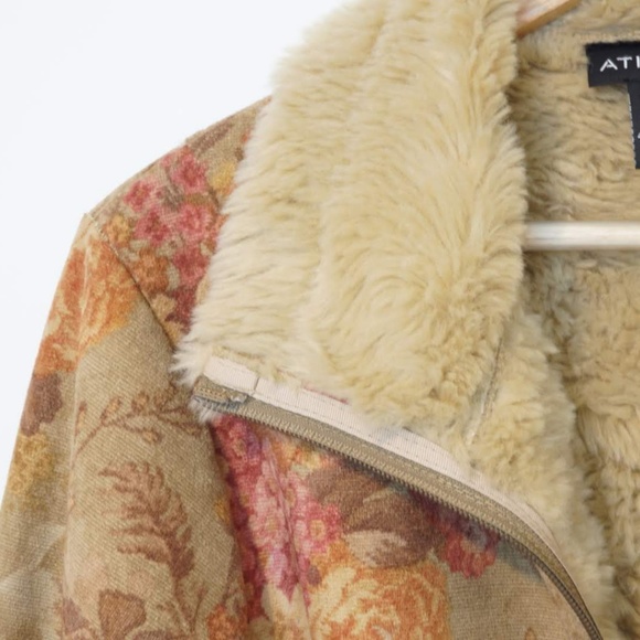 Athleta Faux Fur Suede Coat - Picture 4 of 8